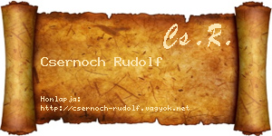 Csernoch Rudolf névjegykártya