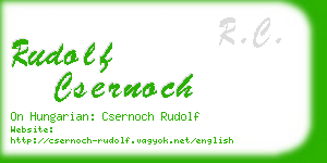 rudolf csernoch business card